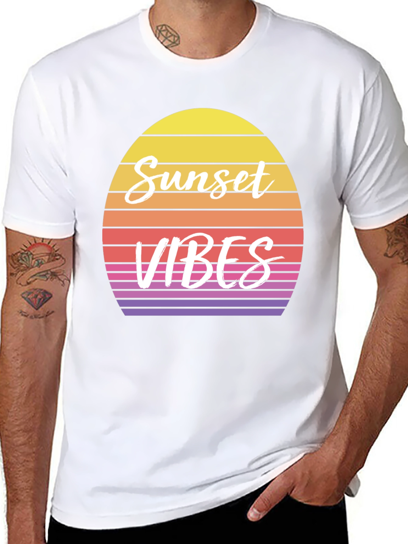 Sunset Vibes Graphic Tee - Retro Style