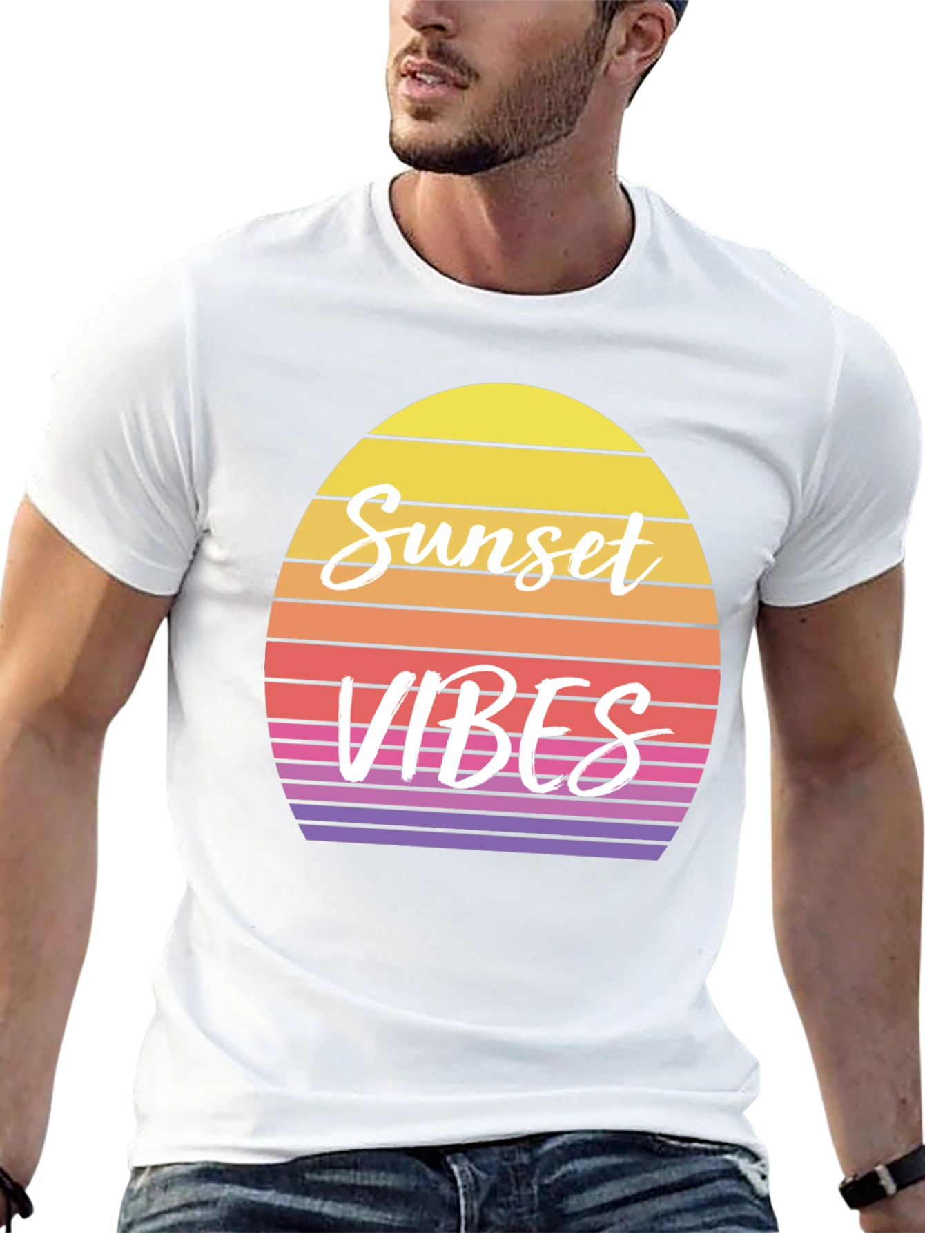 Sunset Vibes Graphic Tee - Retro Style