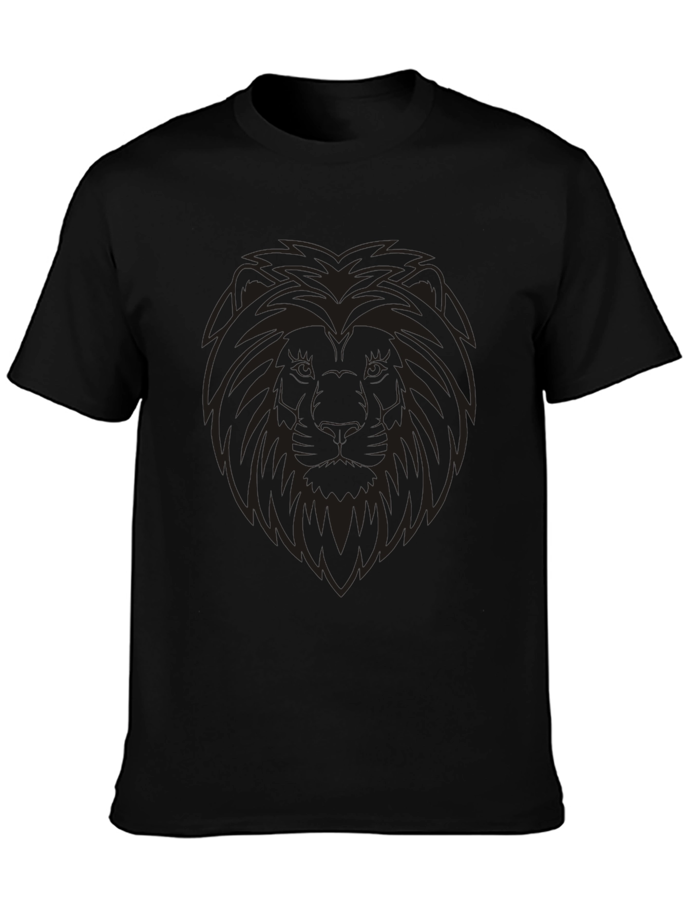 Lion Graphic Mens Black T-Shirt