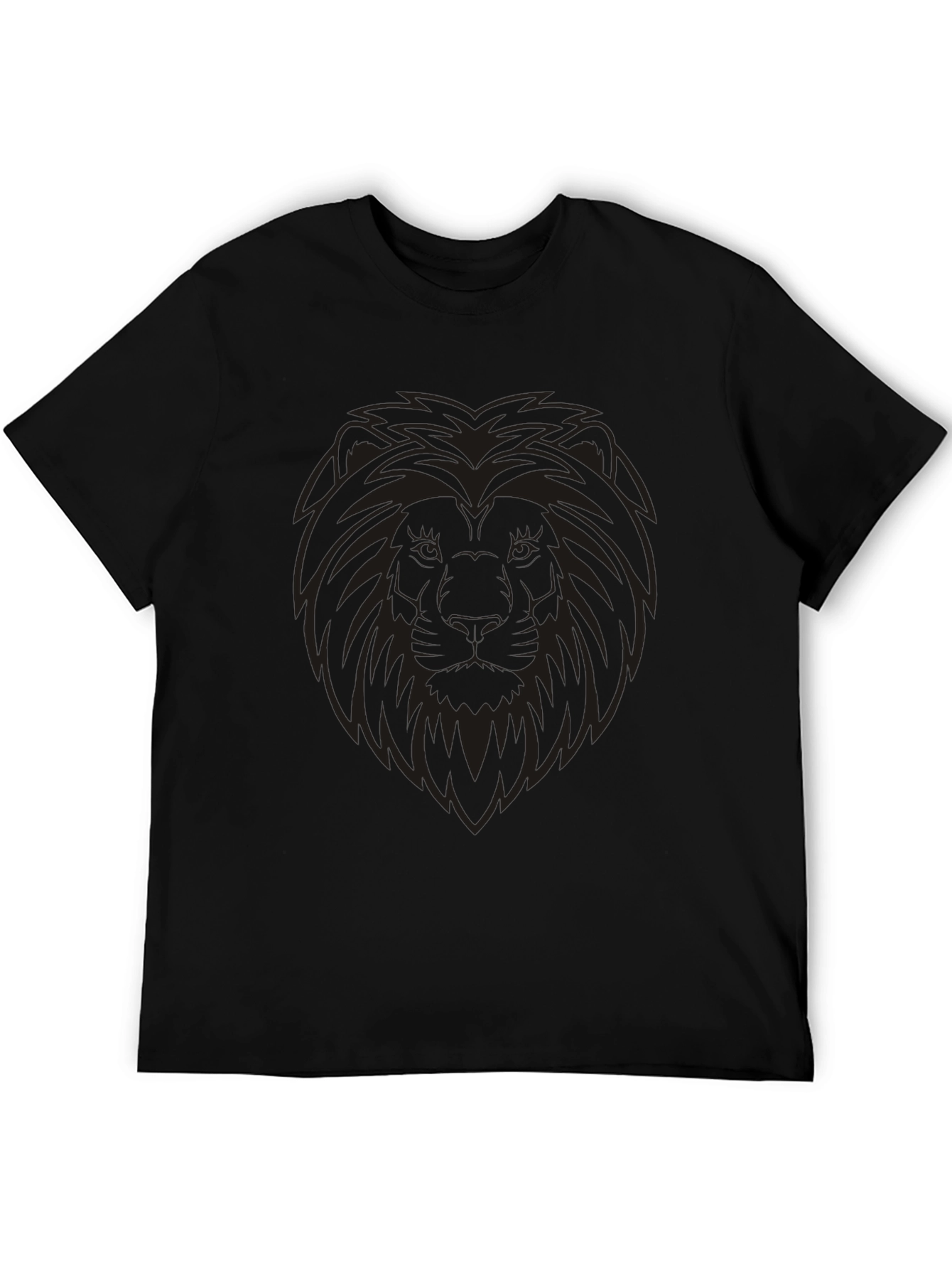 Lion Graphic Mens Black T-Shirt