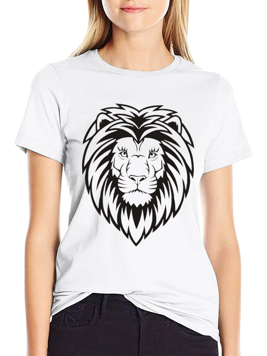 Lion Graphic Mens Black T-Shirt