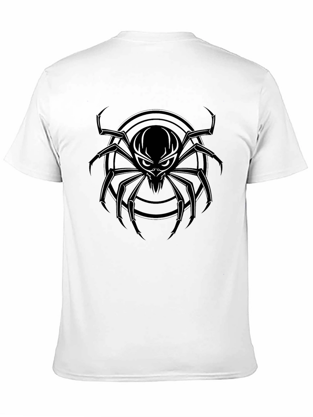 Mens Black Spider Graphic Tee - Creepy Cool Design