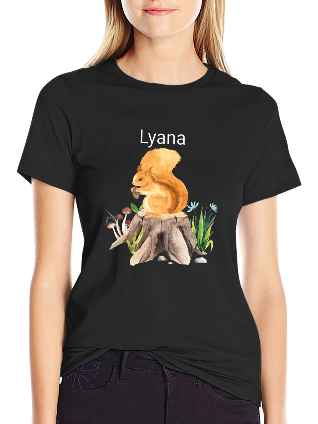 Squirrel and Stump Personalized T-Shirt