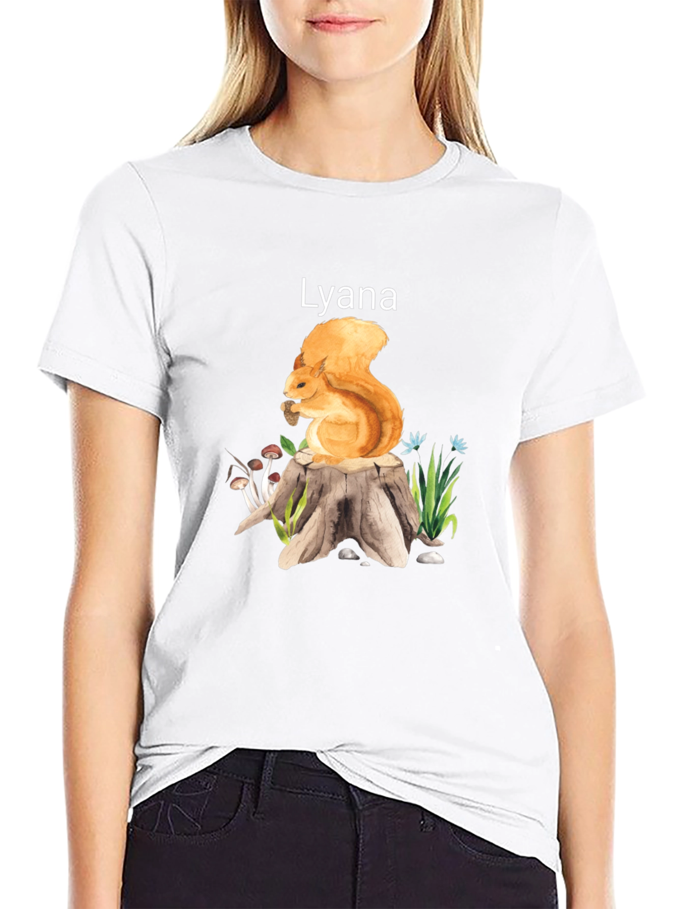 Squirrel and Stump Personalized T-Shirt