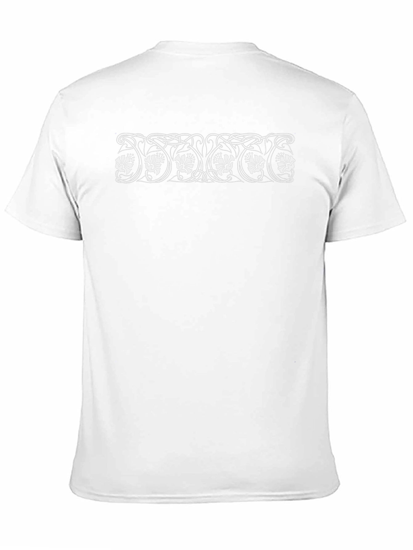 Floral Art Nouveau Graphic Tee - Black