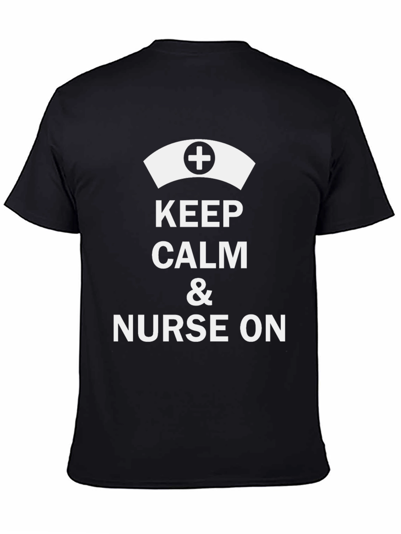Keep Calm & Nurse On Black Graphic T-Shirt