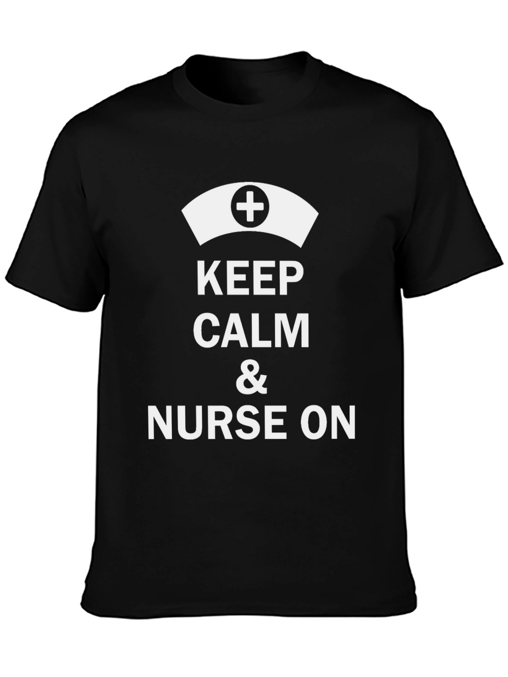 Keep Calm & Nurse On Black Graphic T-Shirt