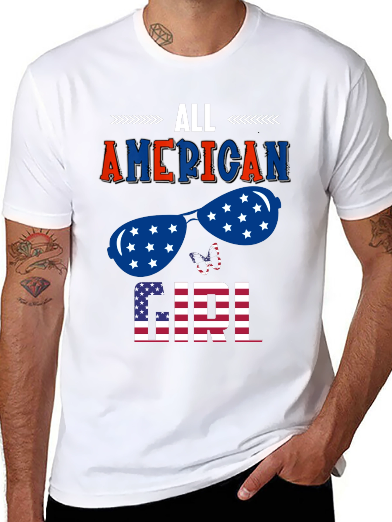 All American Girl Patriotic Graphic Tee