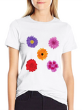 Floral Print Tee - Stylish Mens Black T-Shirt