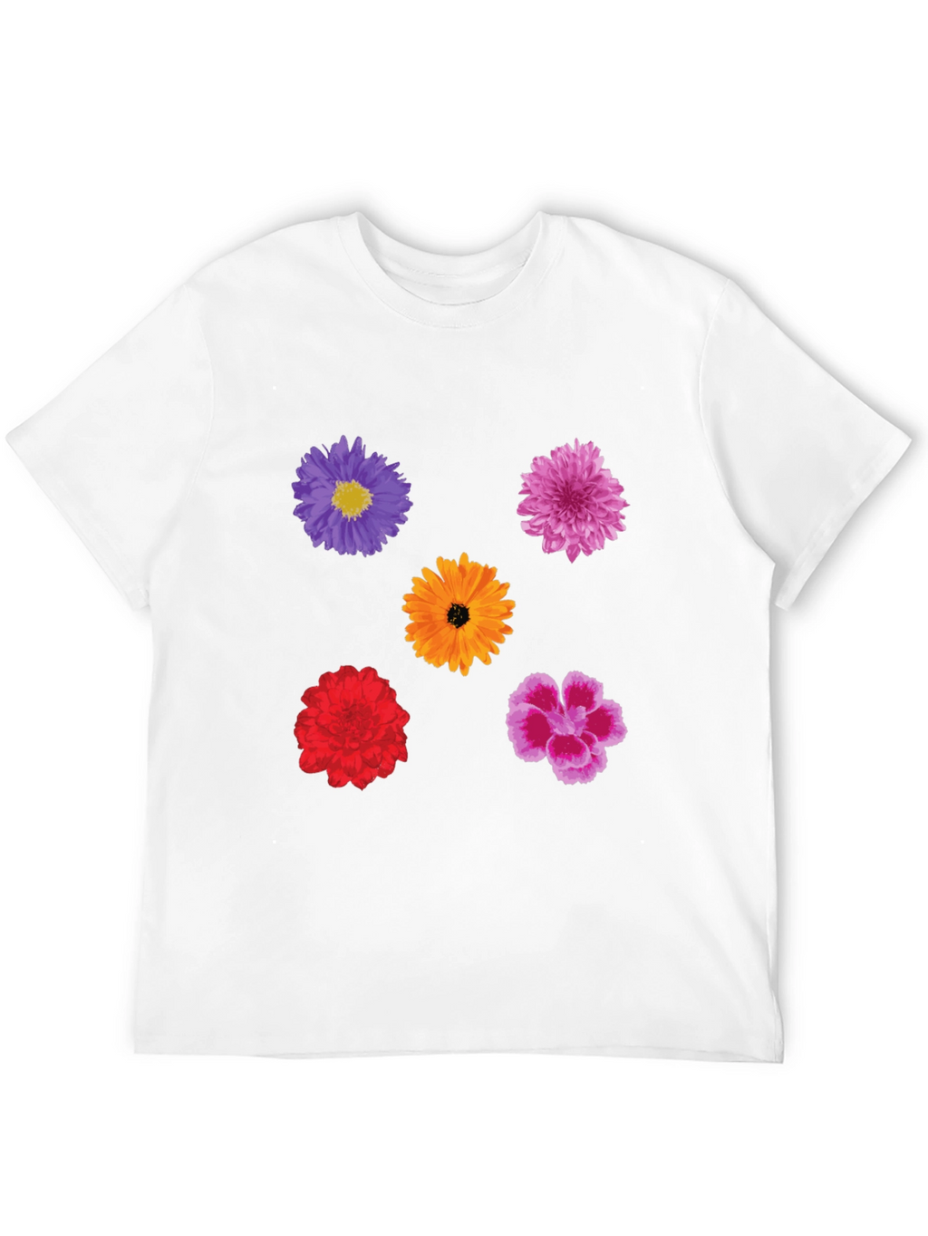 Floral Print Tee - Stylish Mens Black T-Shirt
