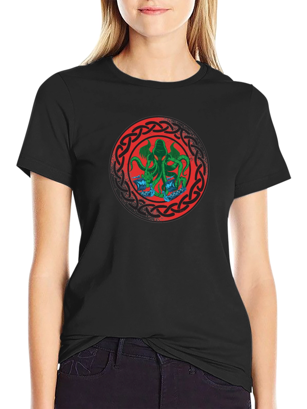Cthulhu Kraken Celtic Knot Graphic T-Shirt