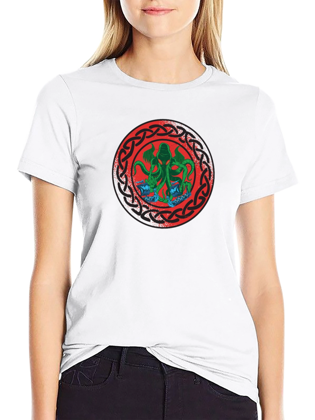 Cthulhu Kraken Celtic Knot Graphic T-Shirt