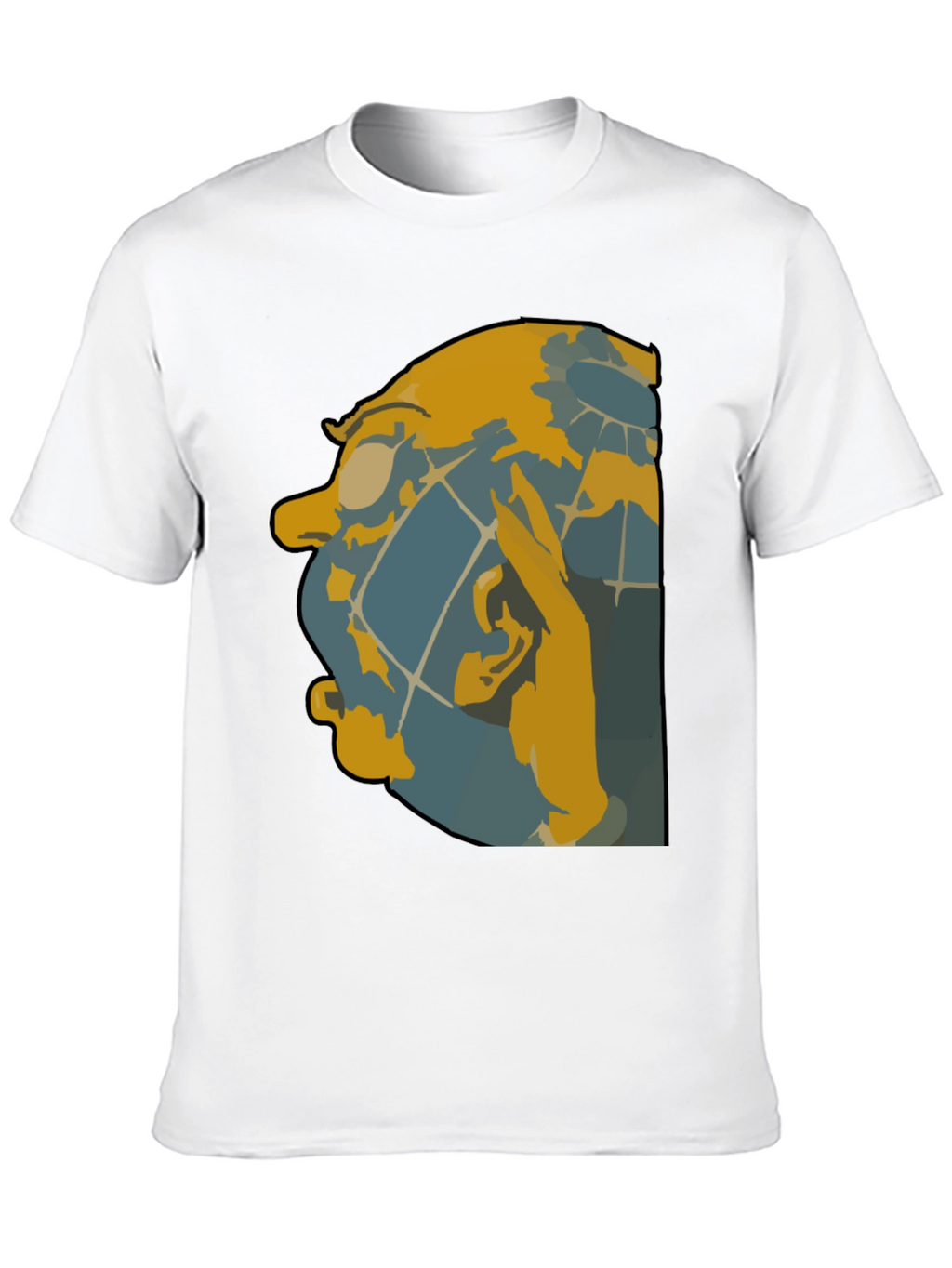 Unique Graphic Tee - Abstract Face Design