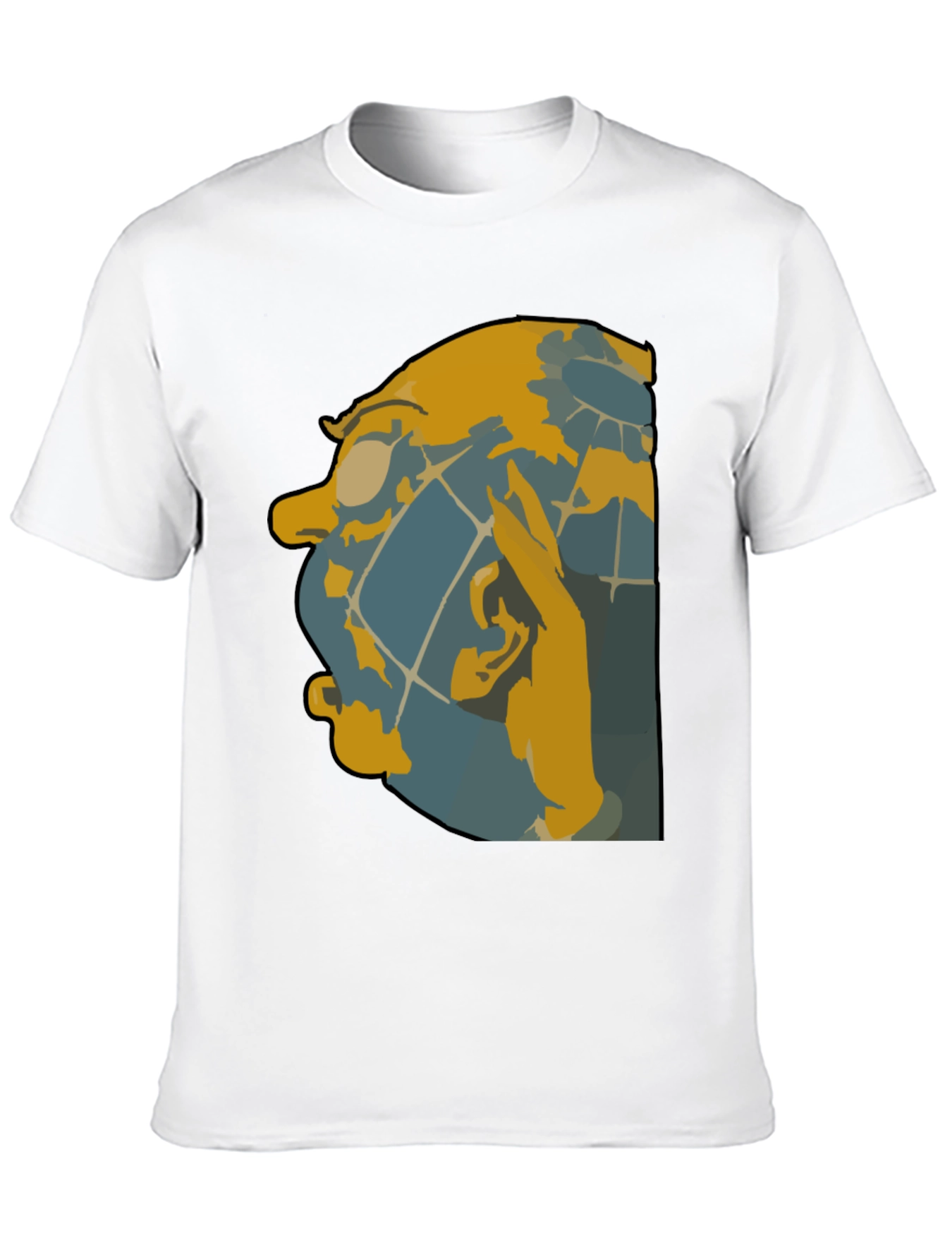 Unique Graphic Tee - Abstract Face Design