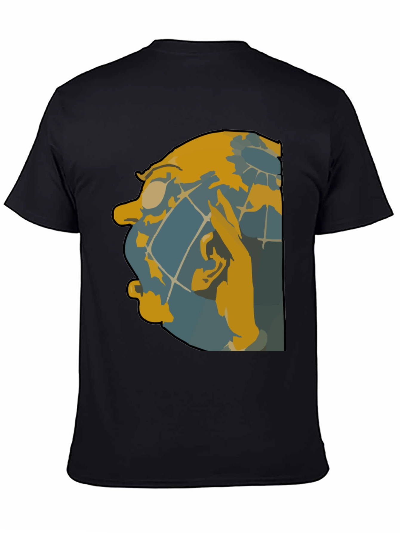 Unique Graphic Tee - Abstract Face Design