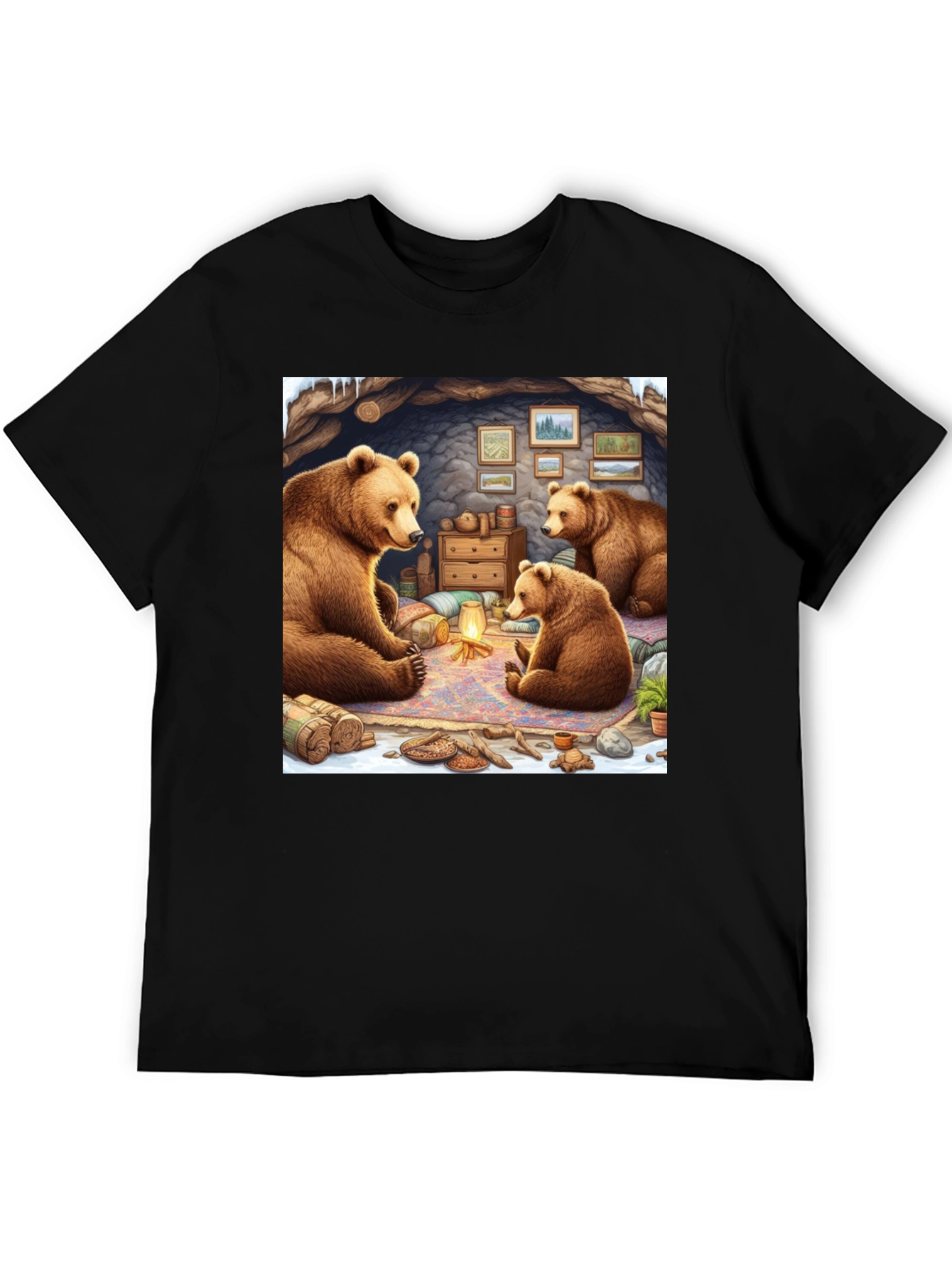Bear Family Cabin T-Shirt