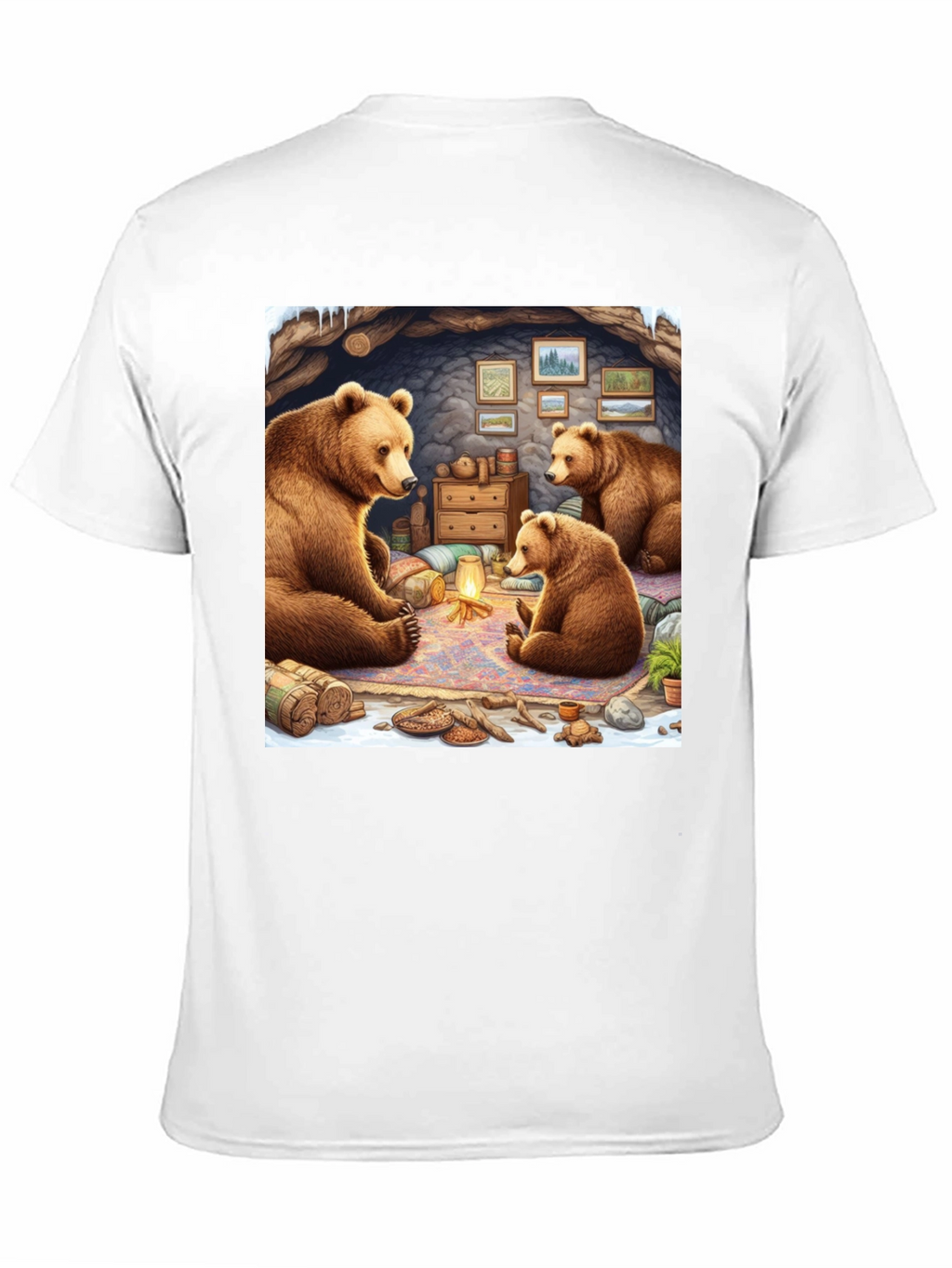 Bear Family Cabin T-Shirt