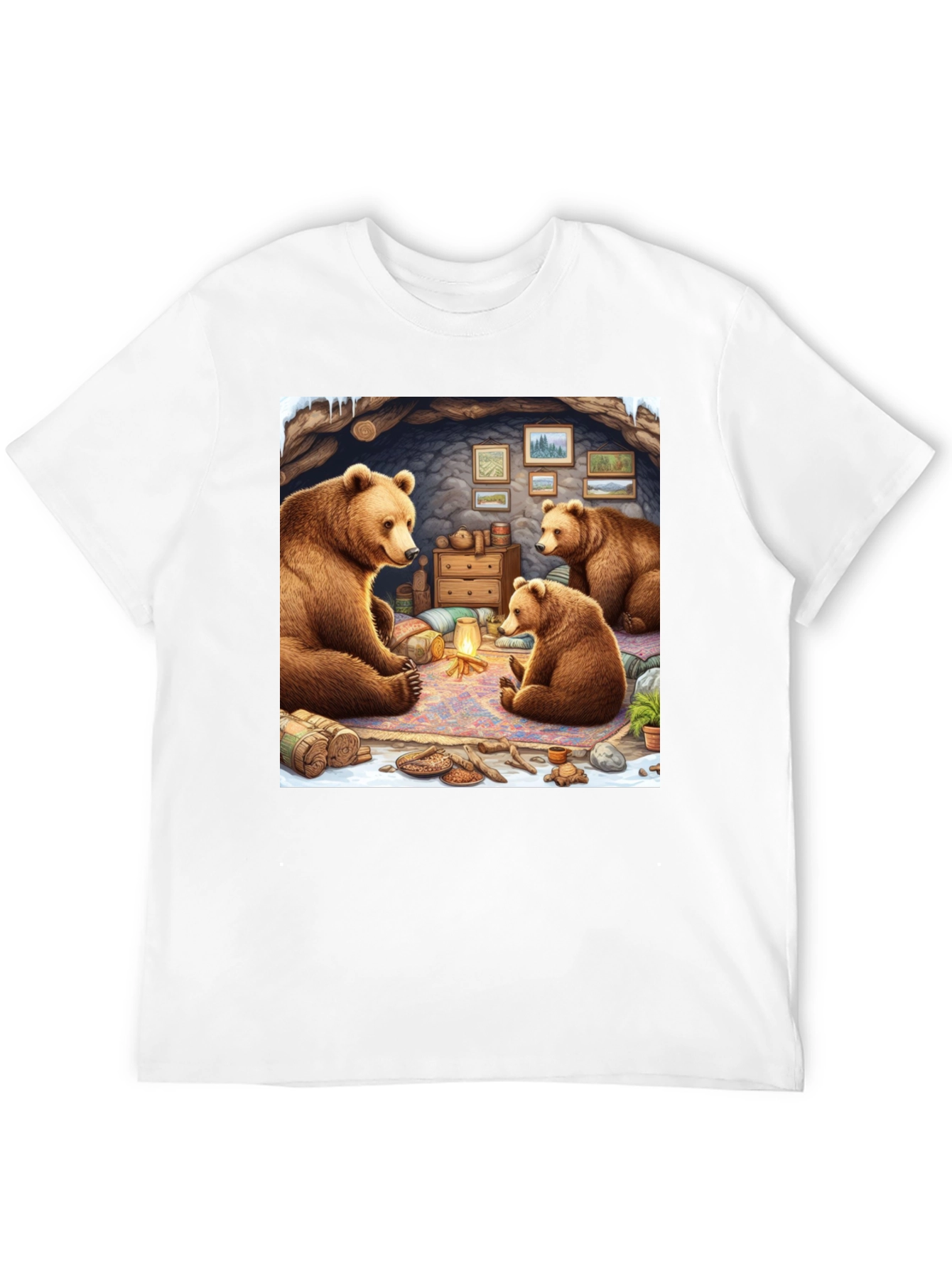Bear Family Cabin T-Shirt