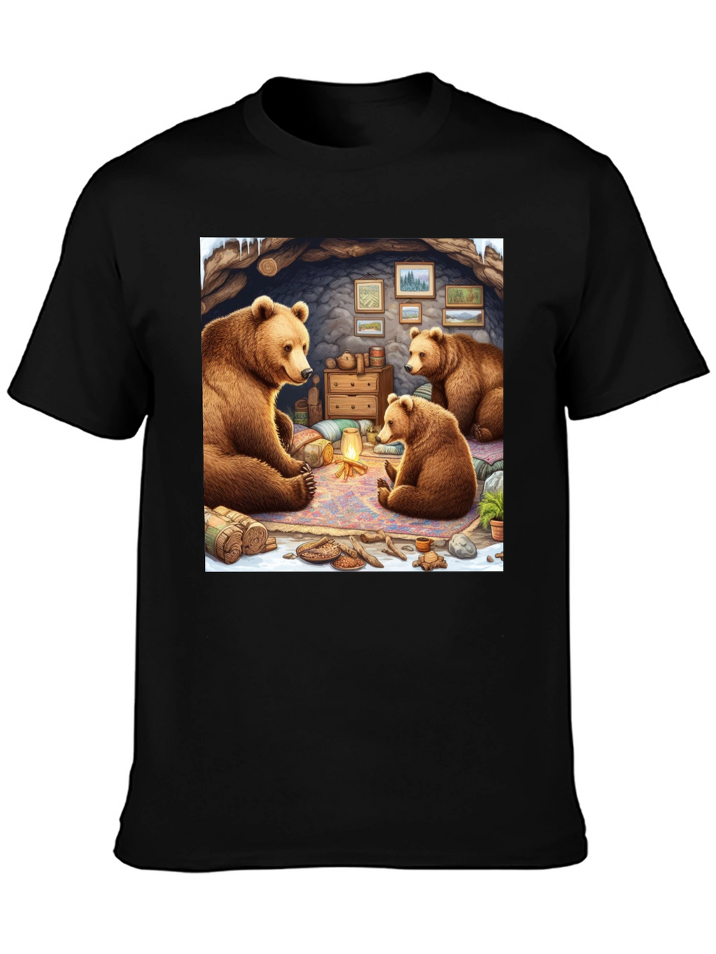 Bear Family Cabin T-Shirt
