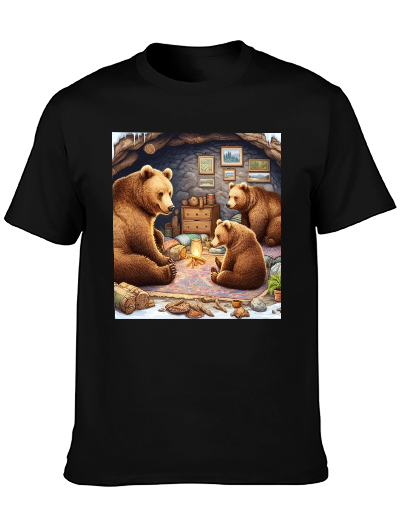 Bear Family Cabin T-Shirt