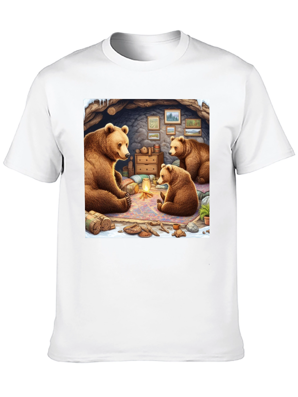 Bear Family Cabin T-Shirt