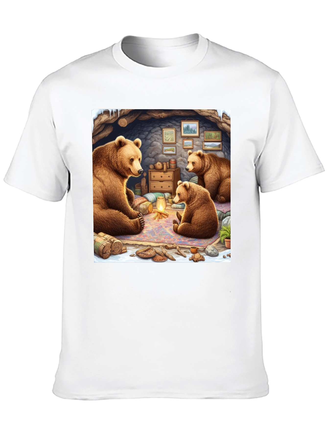 Bear Family Cabin T-Shirt
