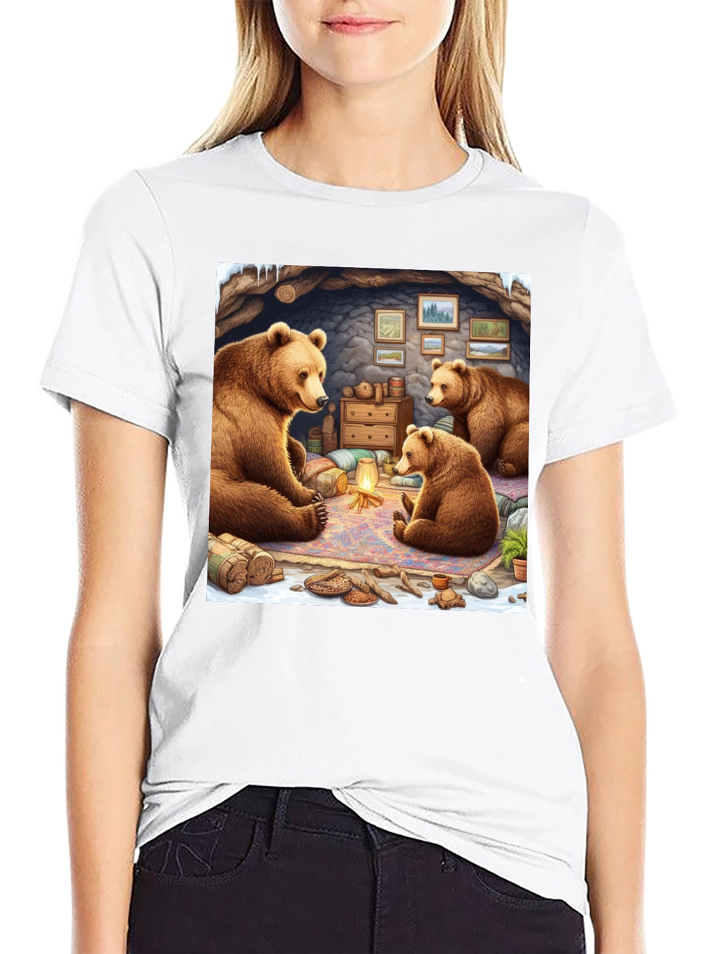 Bear Family Cabin T-Shirt