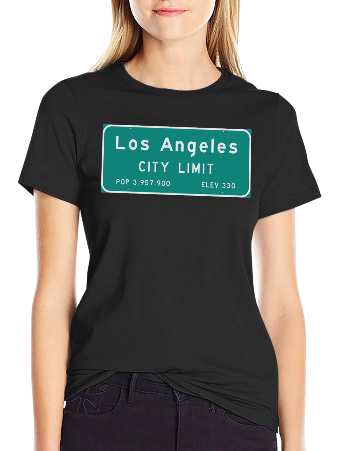 Los Angeles City Limit Black T-Shirt