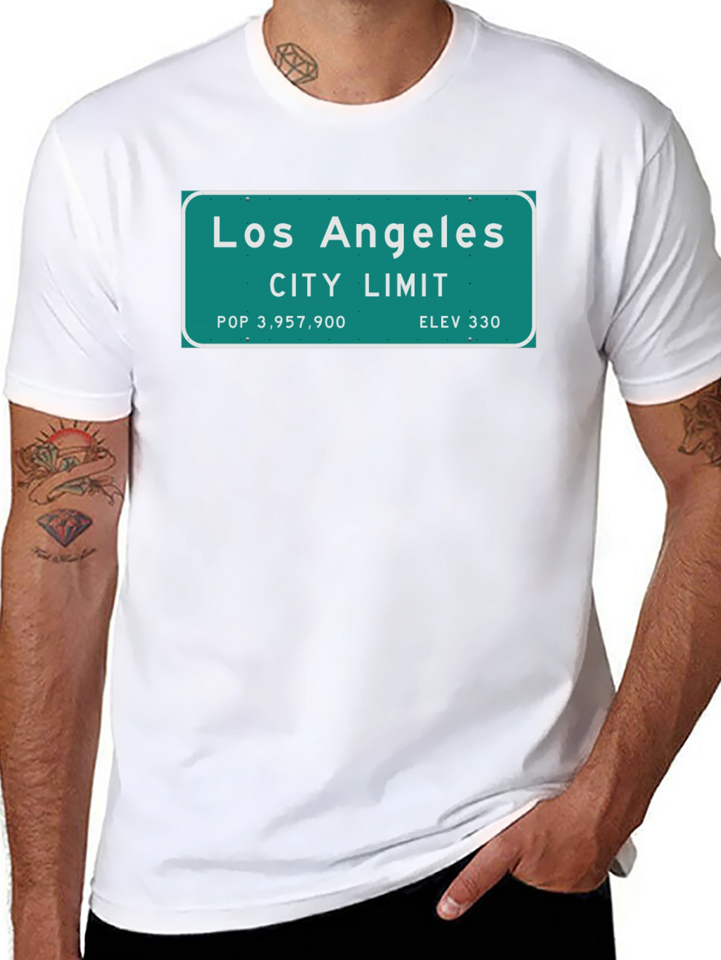 Los Angeles City Limit Black T-Shirt