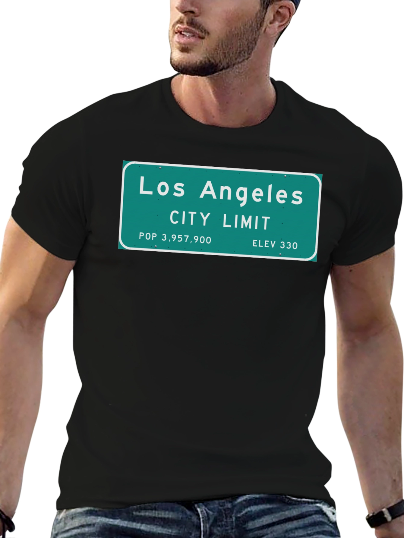 Los Angeles City Limit Black T-Shirt