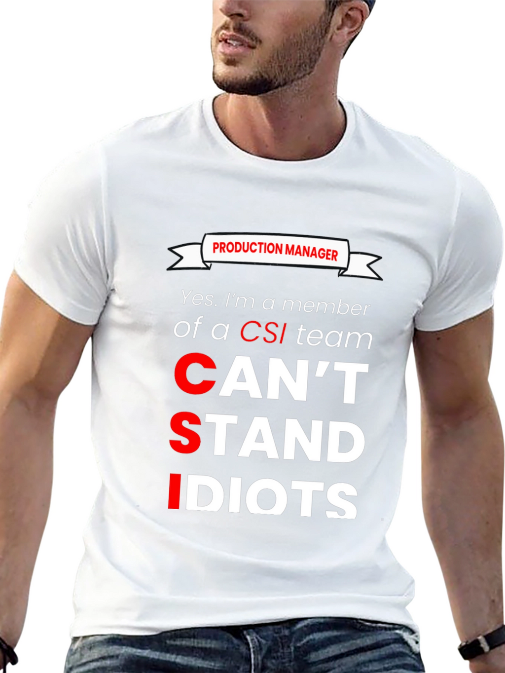 Production Manager CSI Humor Graphic T-Shirt