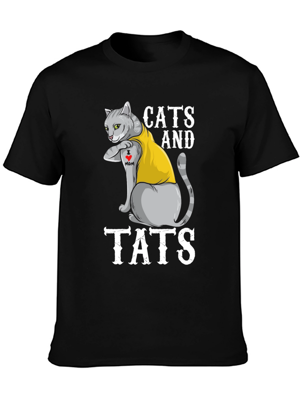 Cats and Tats Graphic T-Shirt - Novelty Tee