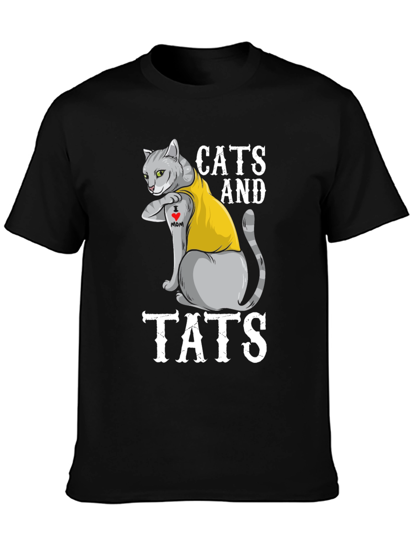Cats and Tats Graphic T-Shirt - Novelty Tee