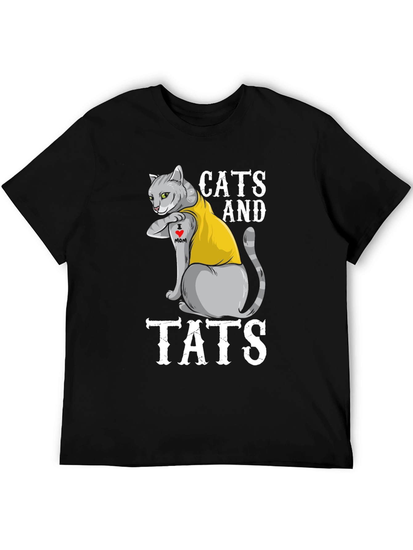 Cats and Tats Graphic T-Shirt - Novelty Tee