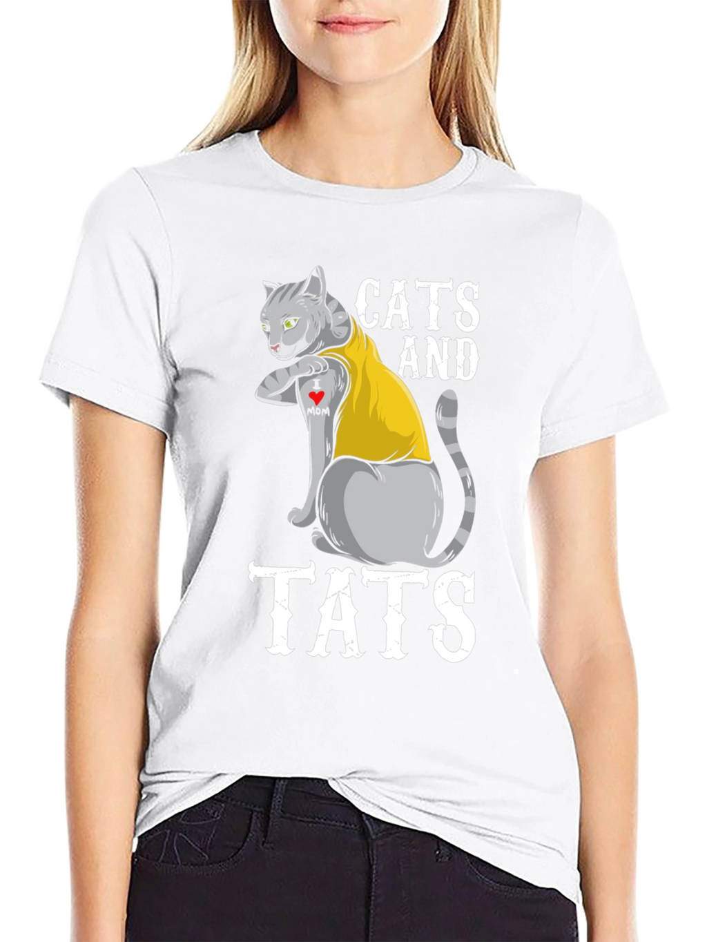 Cats and Tats Graphic T-Shirt - Novelty Tee