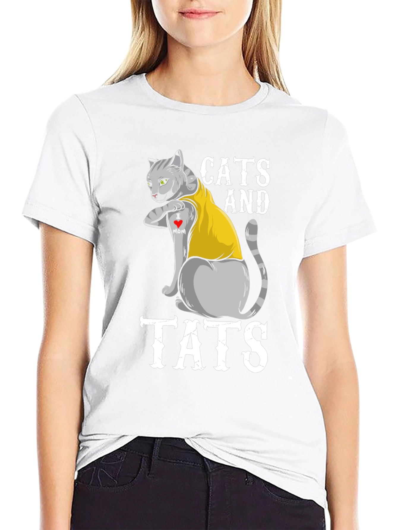 Cats and Tats Graphic T-Shirt - Novelty Tee