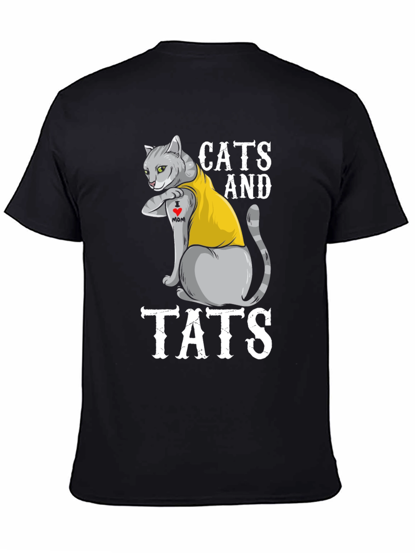 Cats and Tats Graphic T-Shirt - Novelty Tee