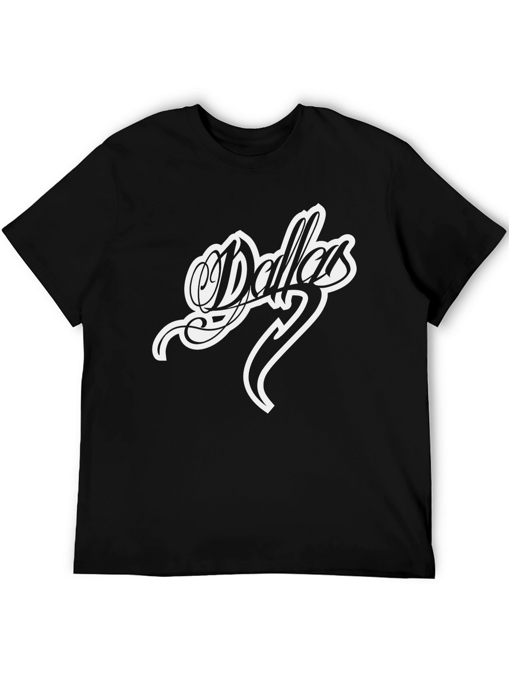 Dallas Graphic T-Shirt - Black Cotton Tee