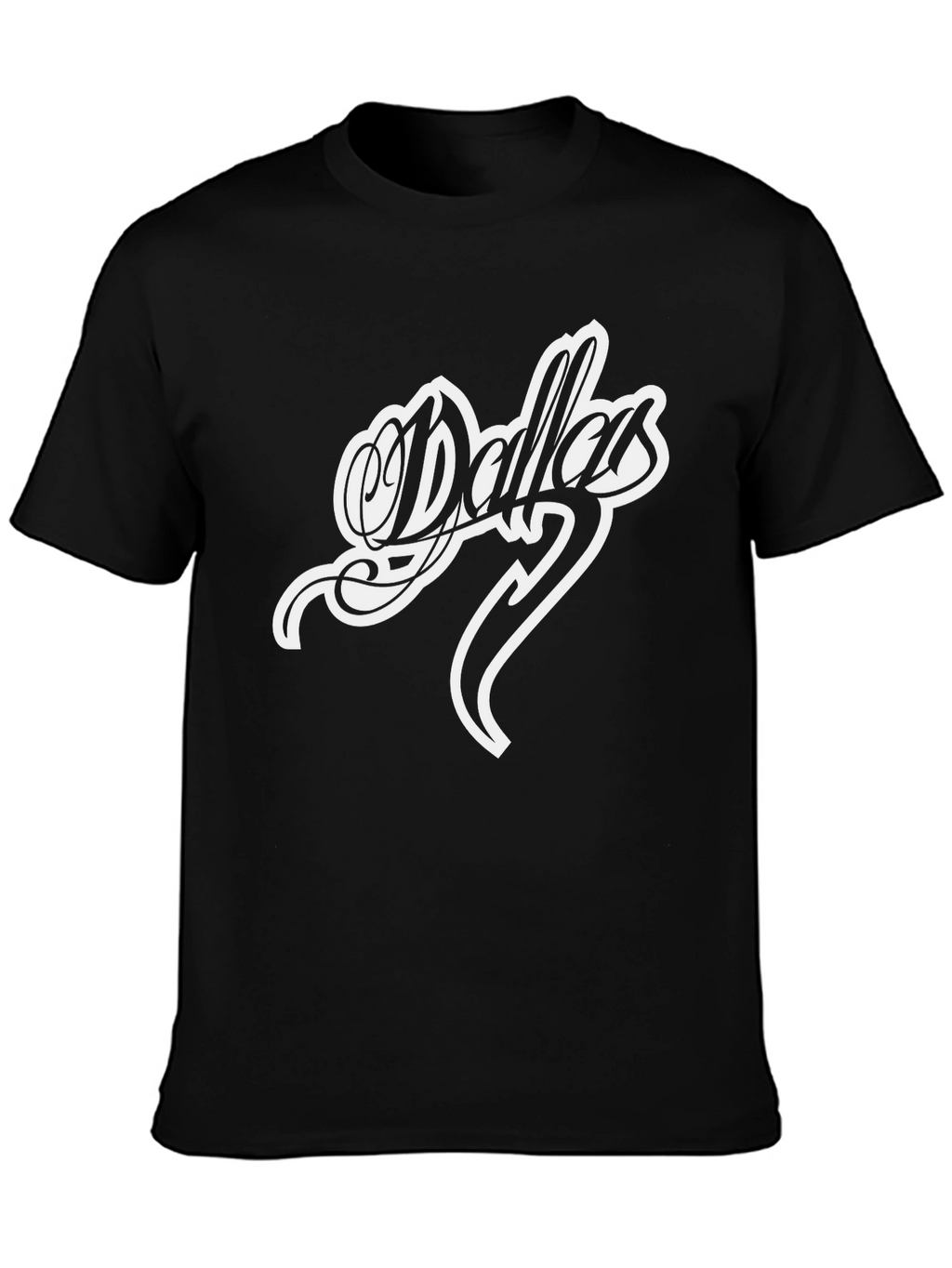 Dallas Graphic T-Shirt - Black Cotton Tee