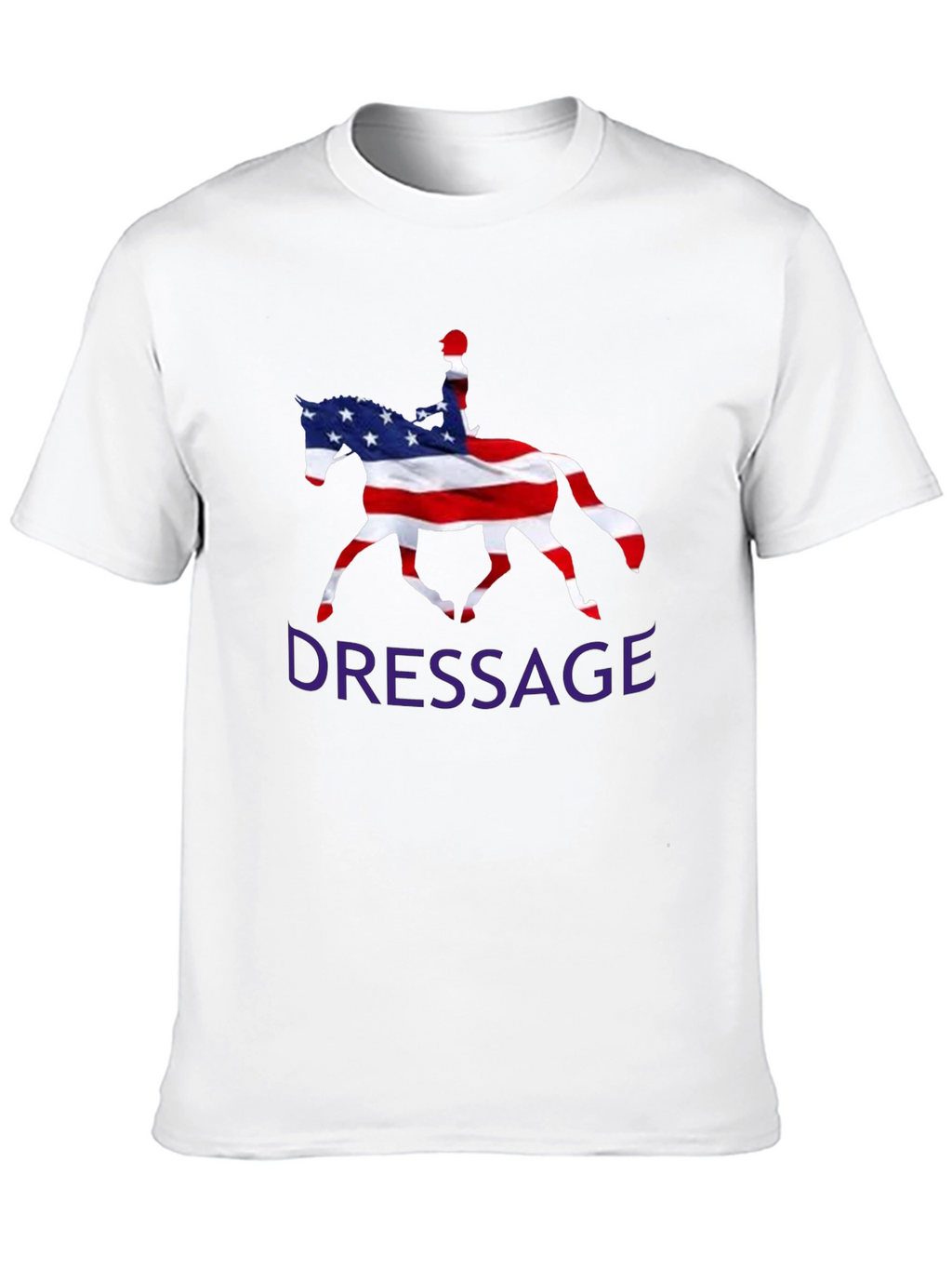 American Flag Dressage Horse Graphic Tee