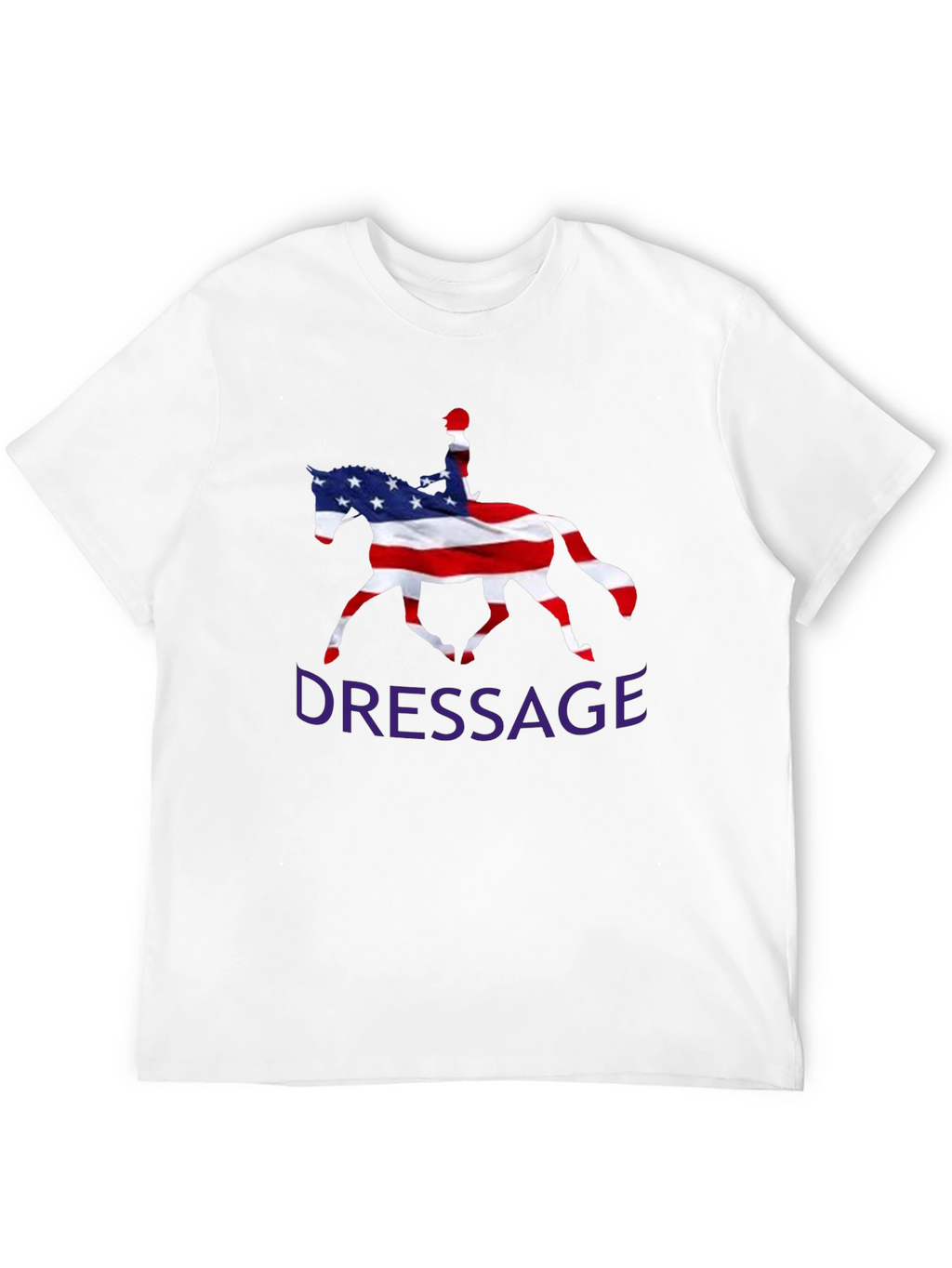 American Flag Dressage Horse Graphic Tee