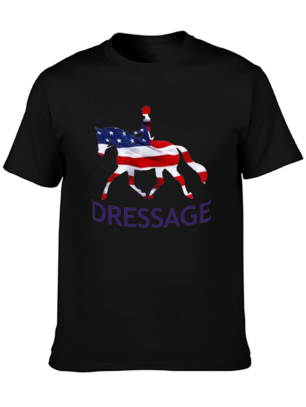 American Flag Dressage Horse Graphic Tee