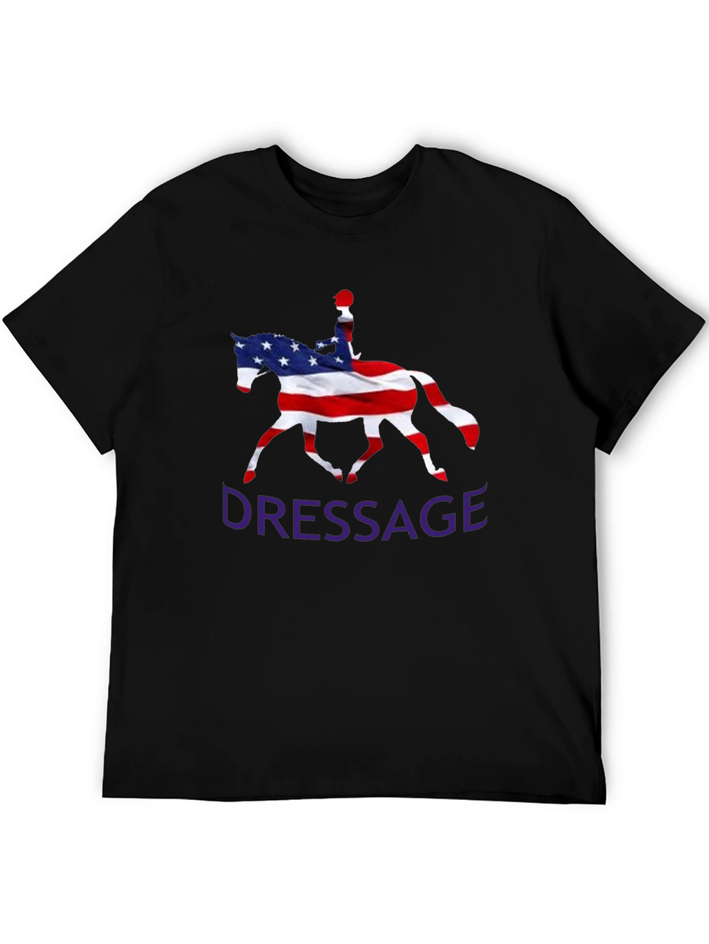 American Flag Dressage Horse Graphic Tee
