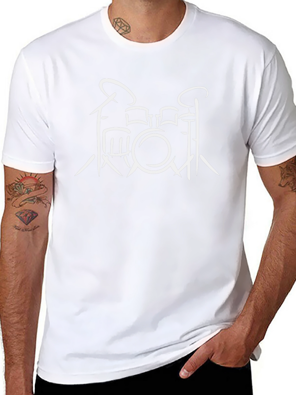 Drum Kit Graphic T-Shirt - Music Lover Tee