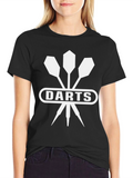 Darts Graphic T-Shirt - Black Cotton Tee