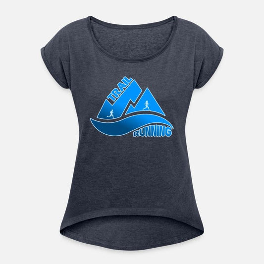 Trail running mountains man and woman