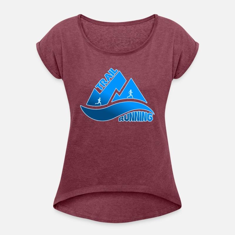 Trail running mountains man and woman