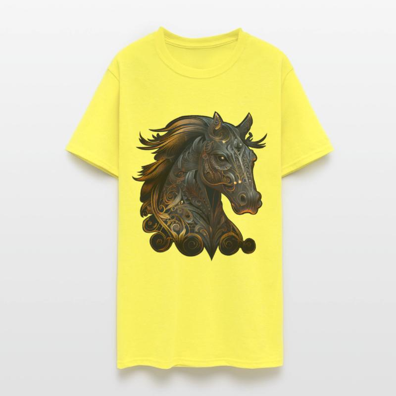 Tribal Horse Portrait Abstract Chinese Zodiac Astr