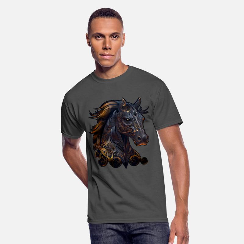 Tribal Horse Portrait Abstract Chinese Zodiac Astr