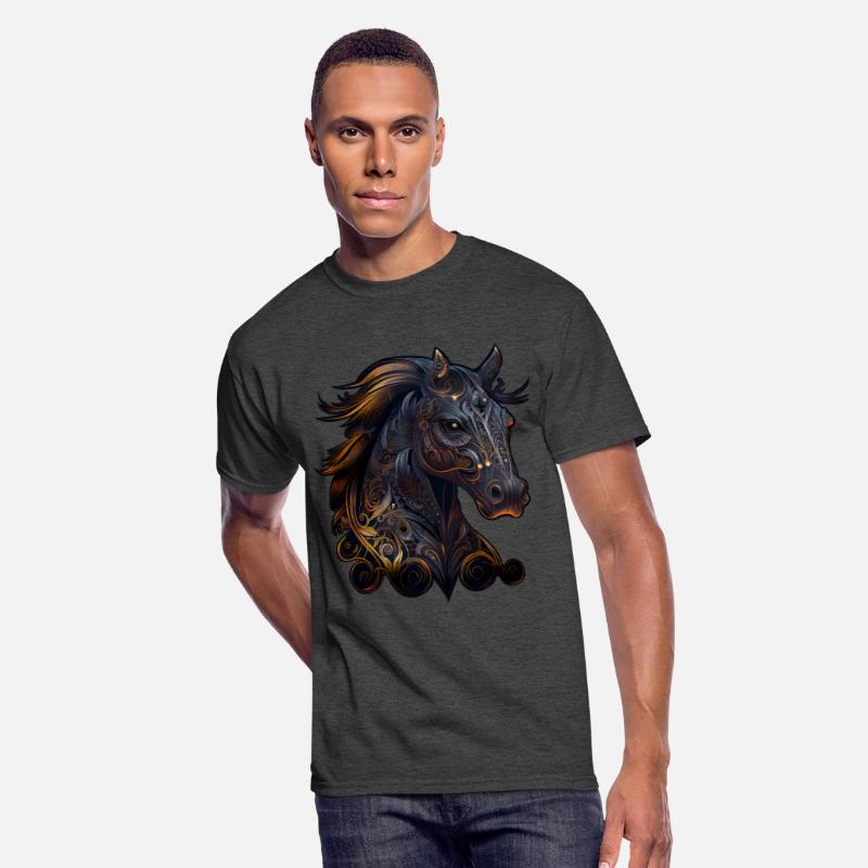 Tribal Horse Portrait Abstract Chinese Zodiac Astr